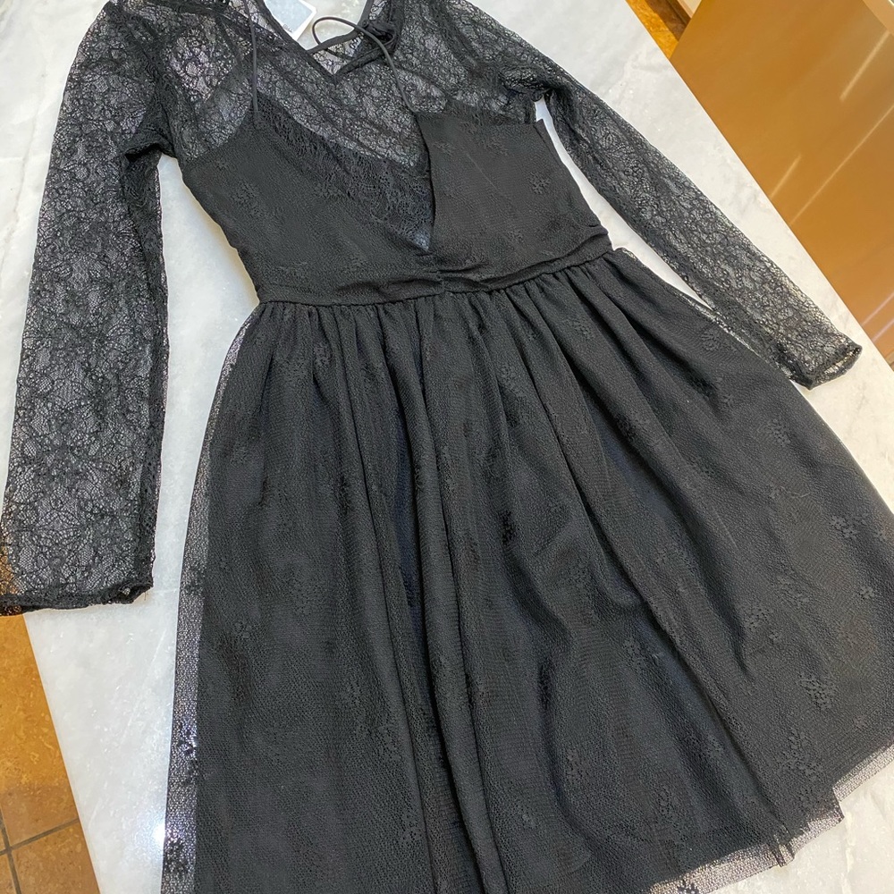 Zara black cocktail dress
